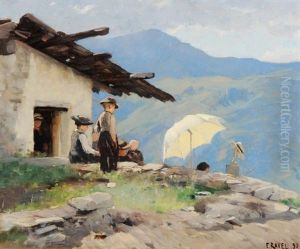 Le Peintre Dans Les Alpes Valaisannes