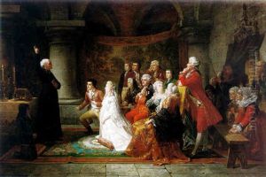 A Wedding In Britain At Difficult Times by Jules Hippolyte Ravel