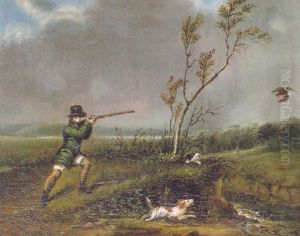 A Gentleman Shooting Woodcock by Samuel Raven