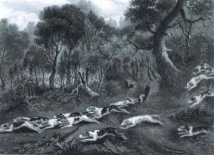 Hounds Breaking Cover