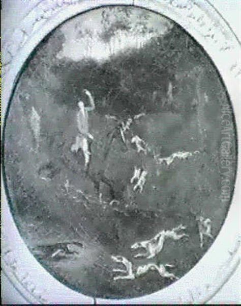 The Chase [&] The Death [med: Papier Mache;        Circular Shape] - view 1