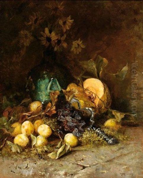 Still Life With Pomegranates And A Pumpkin - view 1