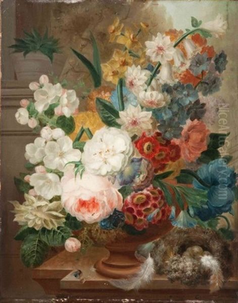 Bouquet De Fleurs Sur Un Entablement - view 1