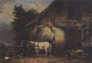 Loading The Hay-wagon by Jan Van Ravenswaay