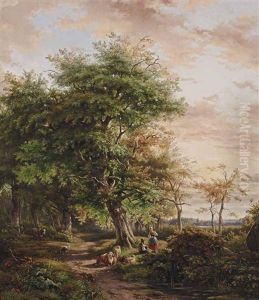 Resting Under A Tree by Johannes Gijsbertus van Ravenswaay