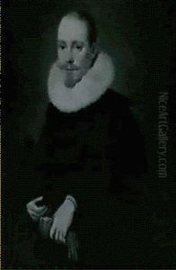 Portrait De Gentilhomme Tenant Une Paire De Gants by Anthony van Ravesteyn the Younger