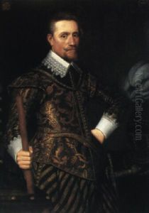 A Portrait Of A Nobleman As An Officer by Anthony van Ravesteyn the Younger
