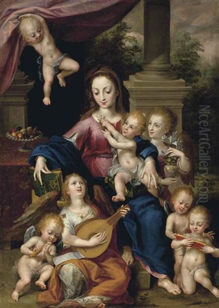 The Virgin And Child With Angels - view 1