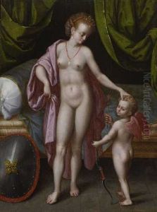 Venus Und Amor by Dirk de Quade van Ravesteyn