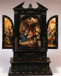 L'adoration Des Bergers, Le Songe De Joseph Et L'annonciation by Dirk de Quade van Ravesteyn
