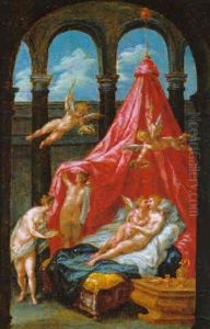 Szene Aus Dem Leben Der Psyche: Die Vereinigung Der Liebenden by Dirk de Quade van Ravesteyn