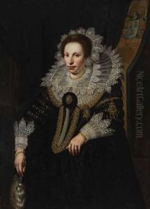 Portrat Einer Hofischen Dame by Jan Anthonisz Van Ravesteyn