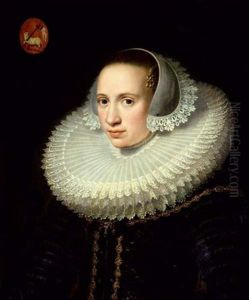 Portrait D'une Jeune Femme A La Fraise; En Haut A Gauche Ses Armoiries (in 3 Parts)