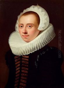 Portrait Einer Dame Mit Halskrause
