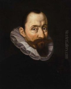 Portrait Of A Gentleman In A Black Coat And White Ruff