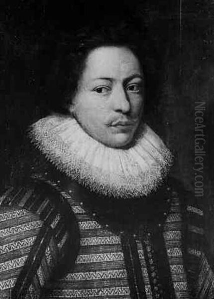 Portrait Of A Gentleman Wearing Embroidered Jerkin And Lace Collar - view 1