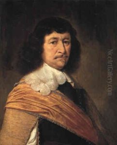 Portrait Of A Burger Wearing An Orange Sash