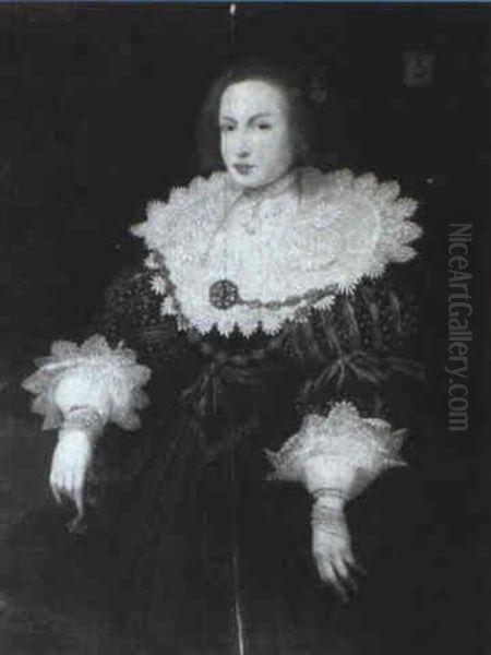 Portrait Of A Young Lady, Holding A Fan - view 1