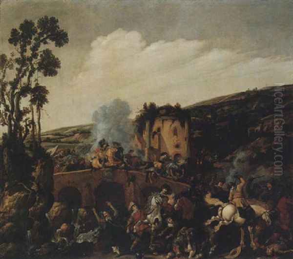 A Battle On A Roman Bridge - view 1