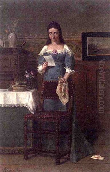 Woman Reading A Letter - view 1