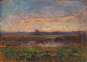 L'etang De La Levaz by Auguste Francois Ravier