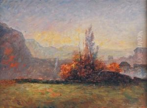 Paysage De Champrofond, Cremieu by Auguste Francois Ravier