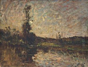 Sunset by Auguste Francois Ravier
