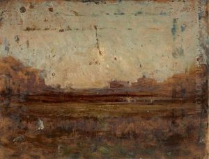 Paysage Et Une Etude De Paysage (recto-verso) by Auguste Francois Ravier