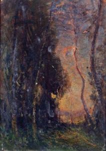 Trouee Dans Les Arbres by Auguste Francois Ravier