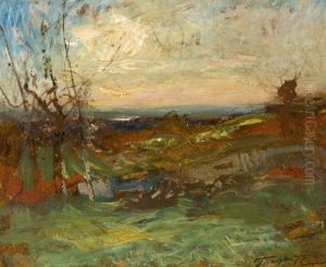 Paysage Pres De Cremieu by Auguste Francois Ravier