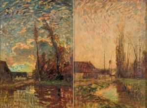 Crepuscule Au Bord De L'etang (+ Paysage A La Riviere; Double-sided)