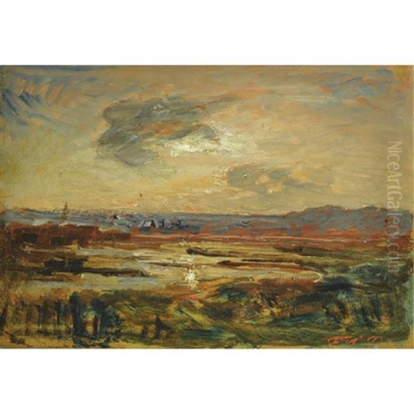 Coucher De Soleil Sur L'etang - view 1