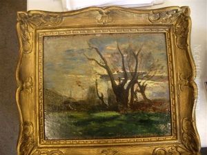 Paysage Aux Arbres by Auguste Francois Ravier