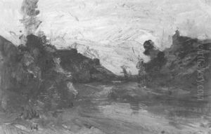 Rochers De Cresnieu by Auguste Francois Ravier