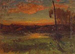 Paysage Crepusculaire by Auguste Francois Ravier
