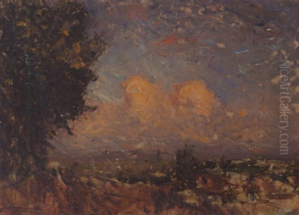 Paysage Aux Nuages Roses - view 1