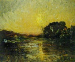 Crepuscule Sur L'etang by Auguste Francois Ravier