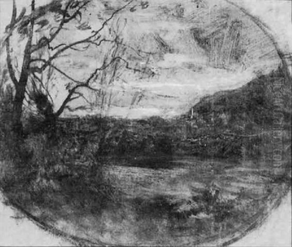 Paysage Au Soleil Couchant - view 1