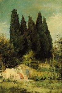 Paesaggio Con Cipressi by Lodovico Raymond