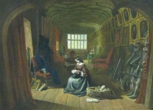 Figures In The Brown Gallery, Knole, Kent