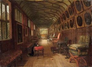 The Brown Gallery, Knole, Kent by Louise J. Rayner