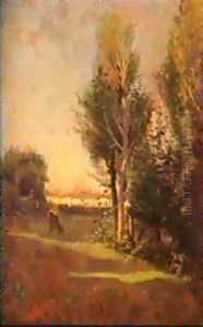 Mucca Al Pascolo by Ernesto Rayper