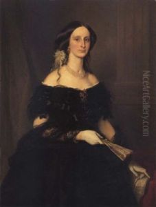 Friederike Grafin Von Einsiedel, Geb. Baronesse Blome by Ferdinand von Rayski