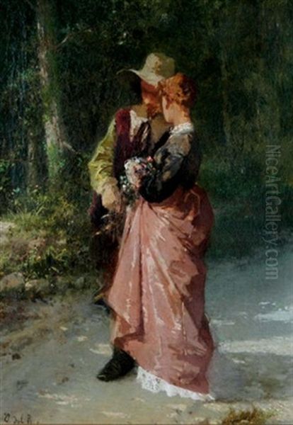 Two Figures On A Walking Path - view 1