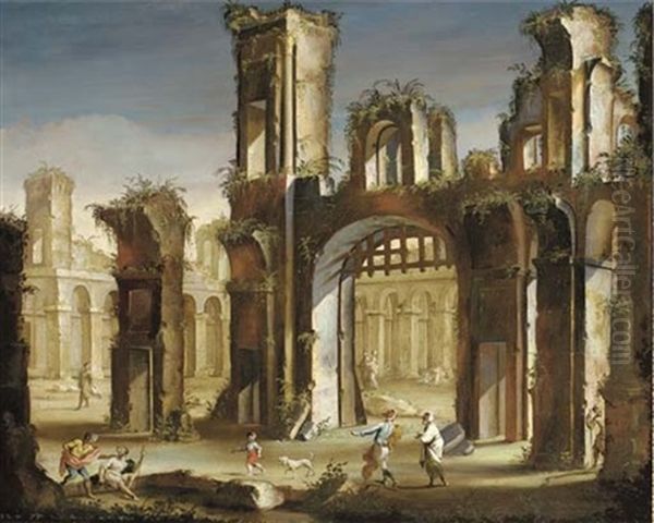 A Capriccio Of Classical Ruins With Figures - view 1