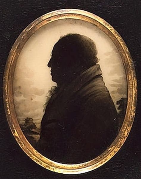 A Gentleman, Profile To The Left, Wearing Coat, Waistcoat And Cravat, Landscape Background - view 1