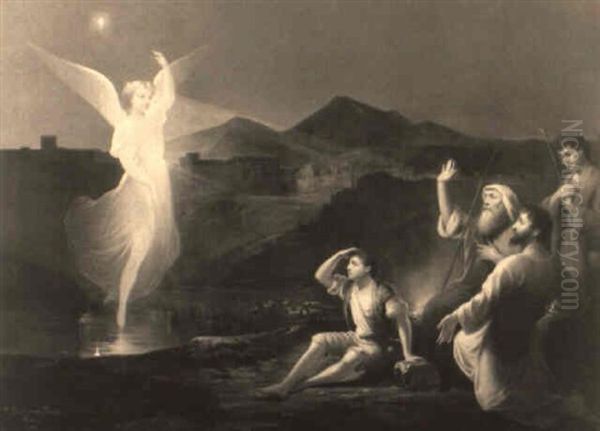 Appearance Of The Angel To The Shepherds, Star Of Bethlehem Above... - view 1
