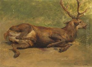 Wounded Stag by Rosa Bonheur