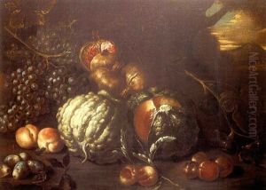 Nature Morte Aux Grenades Et Aux Fruits by Tommaso Realfonso