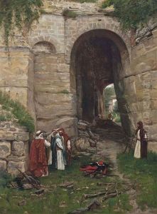 Arab Warriors At The City Walls by Maurice Realier-Dumas